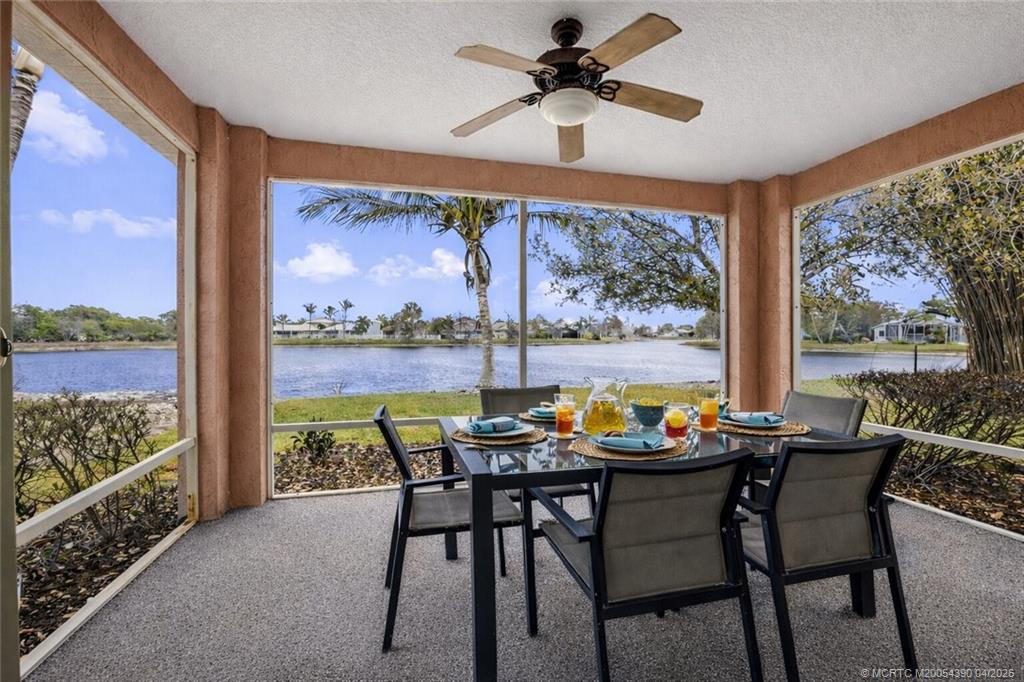 Covered Patio (some virtual staging) at 861 NW Waterlily Place, Jensen Beach
