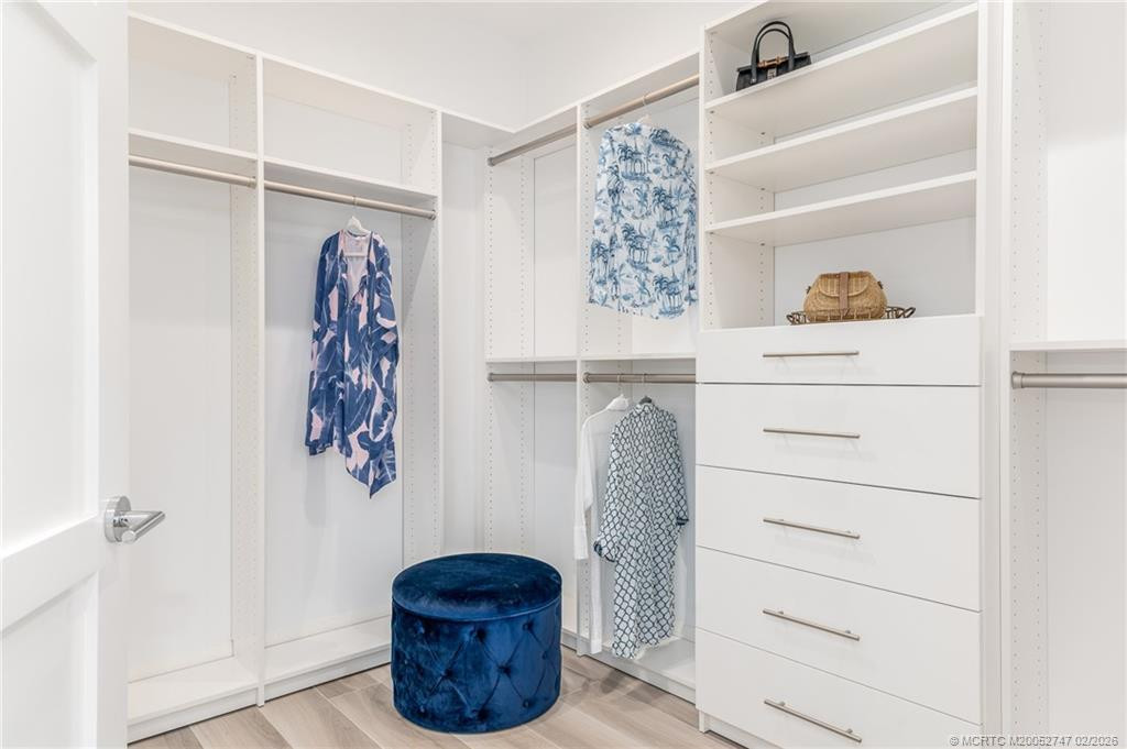 One of 2 main bedroom closets