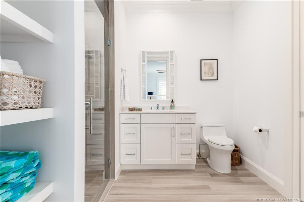 First floor bathroom just off the Flex space
