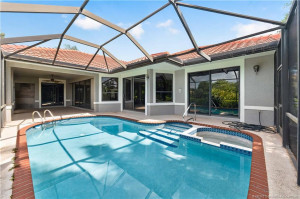 Screen Enclosed Pool with Spa