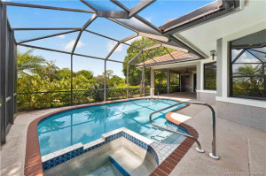 Screen Enclosed Pool with Spa
