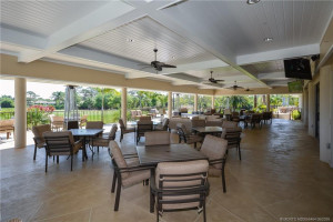 Outside dining terrace at Clubhouse