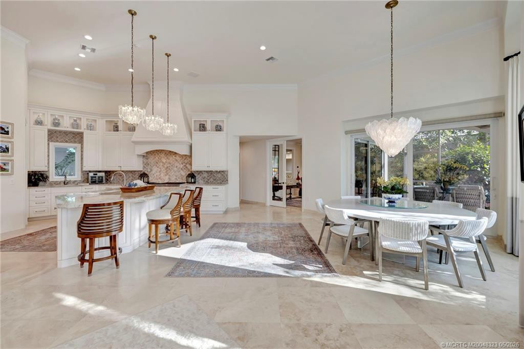 Newly renovated kitchen with dining