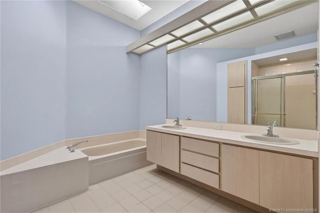 Master bathroom-tub and separate shower