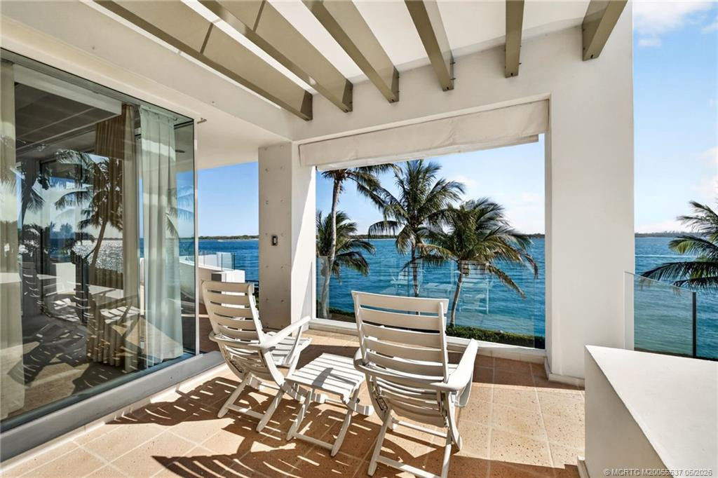 Take in this view from this covered balcony