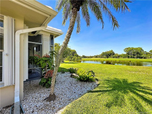 Water and golf course views. accordion shutters, gutters, yard is done by the asociation.