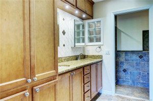 Custom bathroom cabinets extra storage