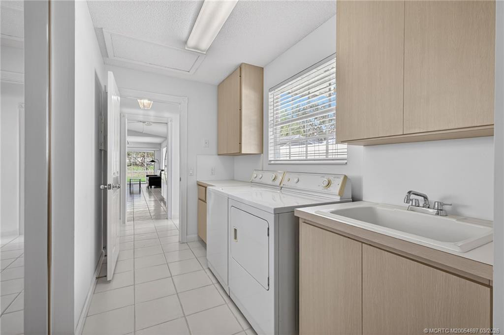 Abundant storage in oversized laundry area