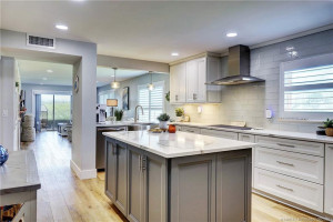 Kitchen Island toward living room