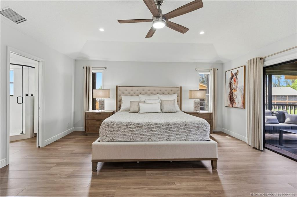 Primary with tray ceiling.