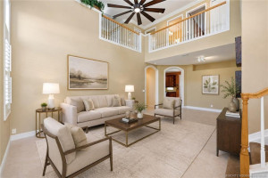 Virtually Staged Formal Living Room