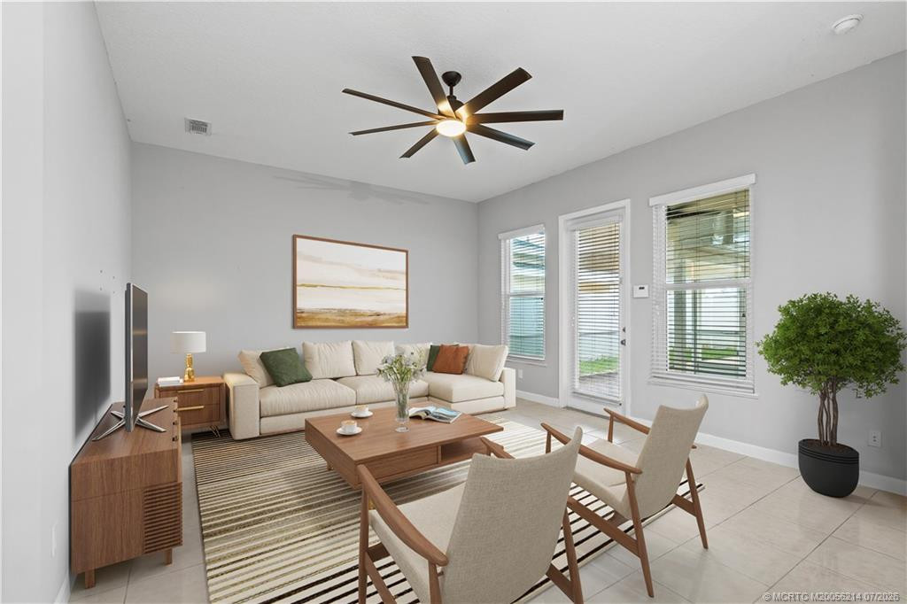 Family Room Virtually Staged