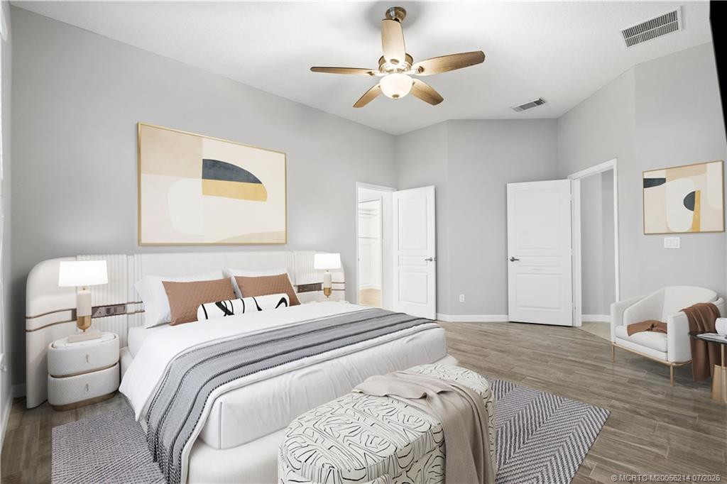 Virtually Staged Primary Bedroom