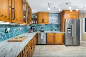 Custom cabinetry, Dolomite counters
