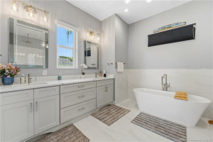 Primary spa inspired bath.