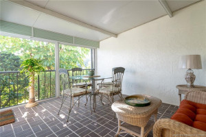 Outdoor living on the screened patio