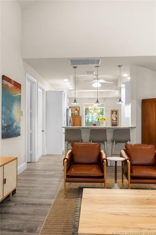 Looking into kitchen