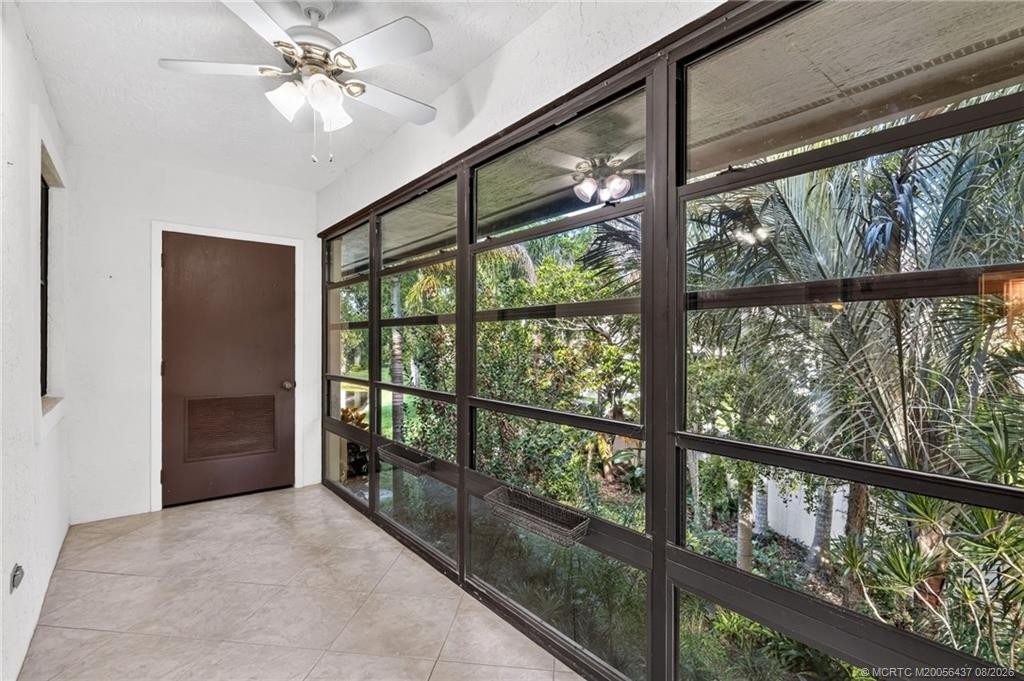Beautiful garden views from the screened porch