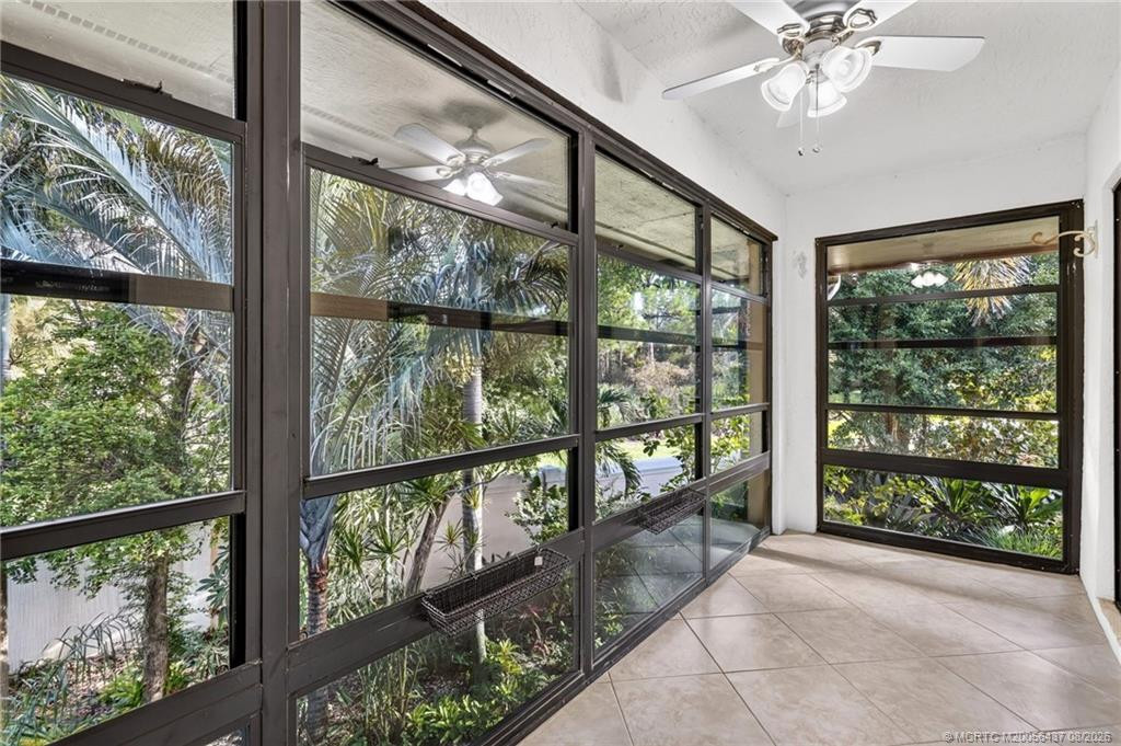 Impact glass windows on porch