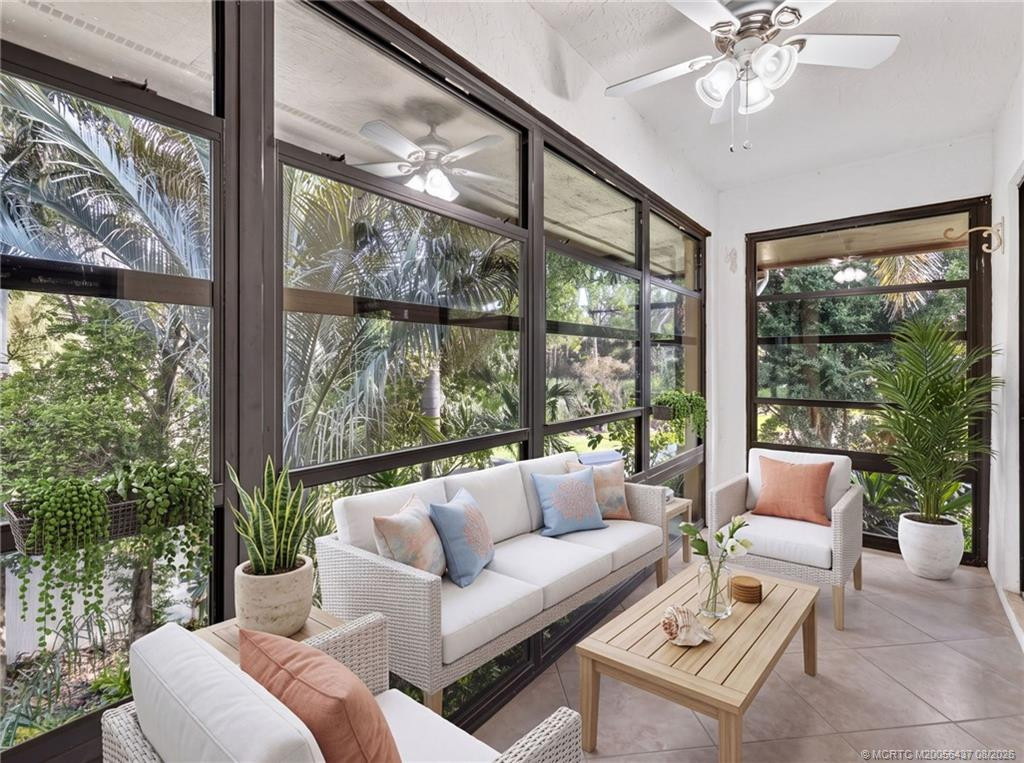 Virtually staged screened porch