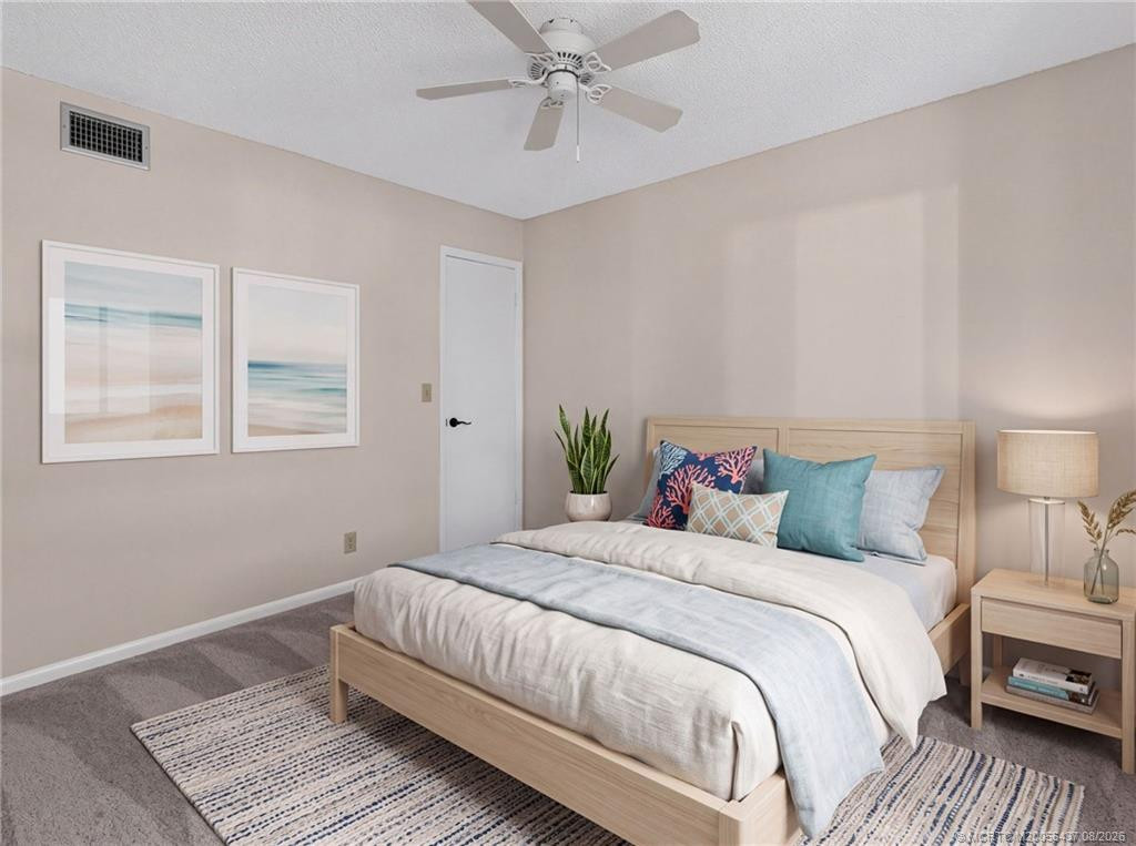 Virtually staged 2nd bedroom