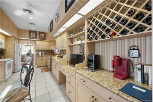 Additional workspace, coffee/tea station area