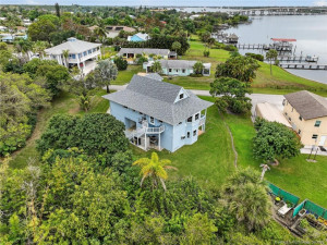 Key West-style stilt home with spectacular river views