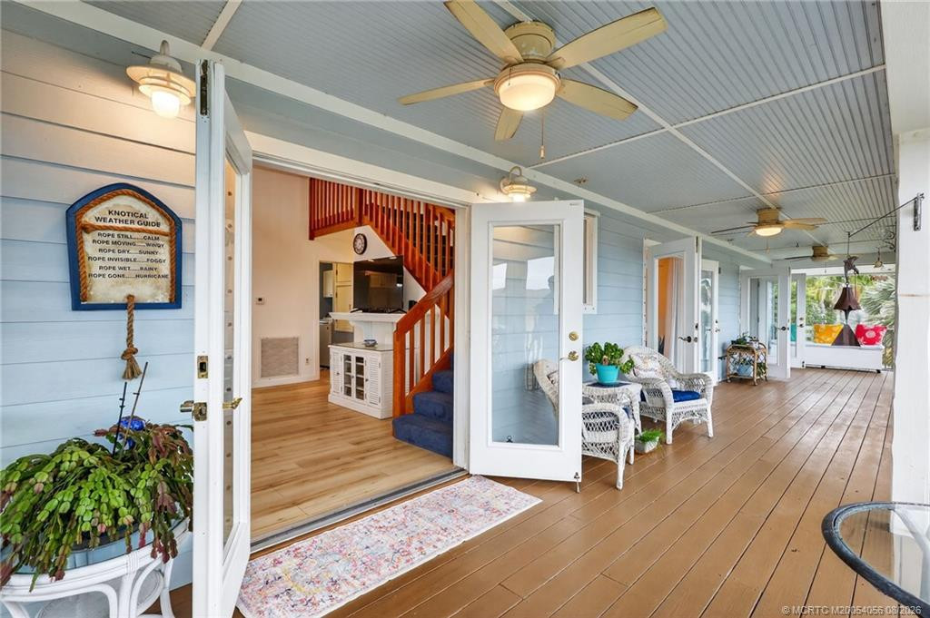 3 sets of French doors