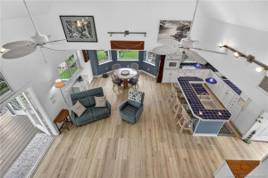 Looking down from the loft
