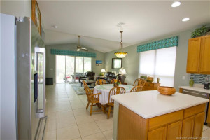 Large open spaces with the kitchen, breakfast area and family room with an open concept