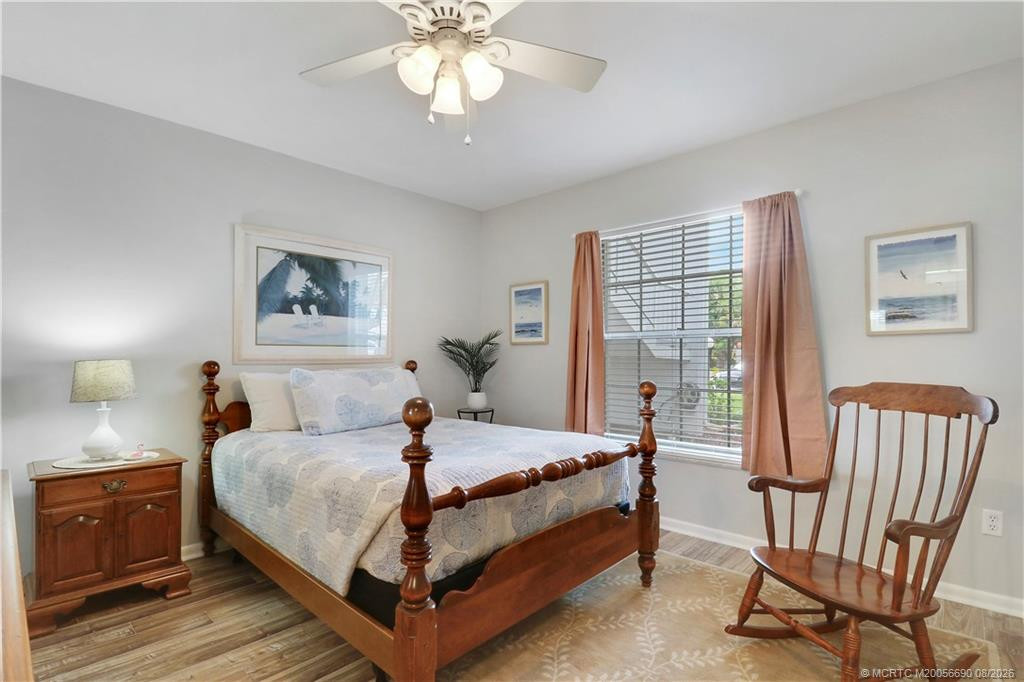 guest bedroom has 2 closets