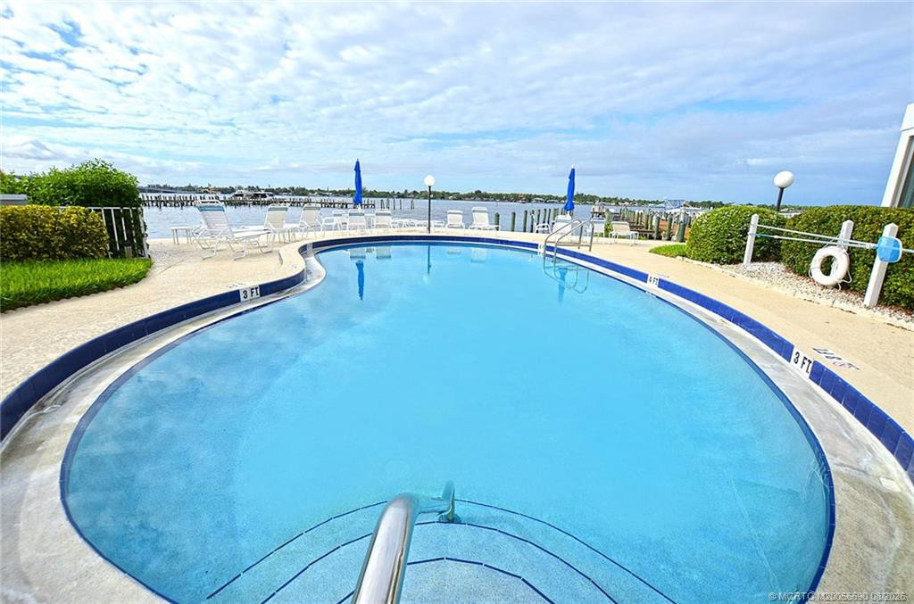 South side pool with view of the River