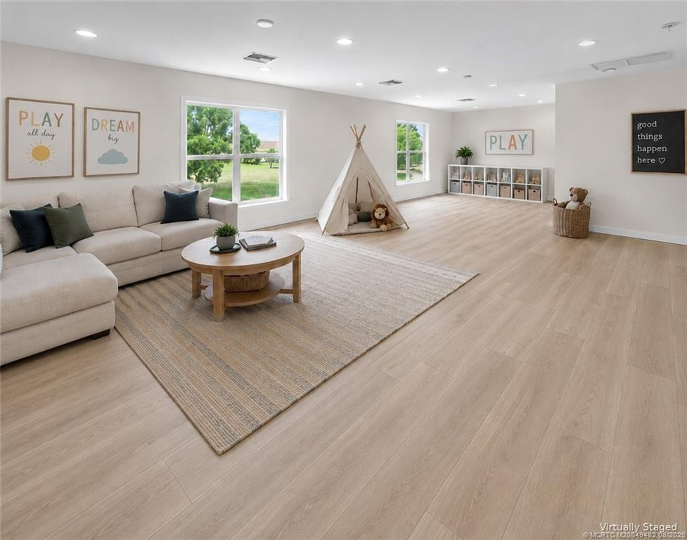 Virtually staged loft area