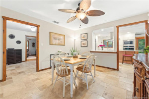 Dining room adjacent to kitchen.