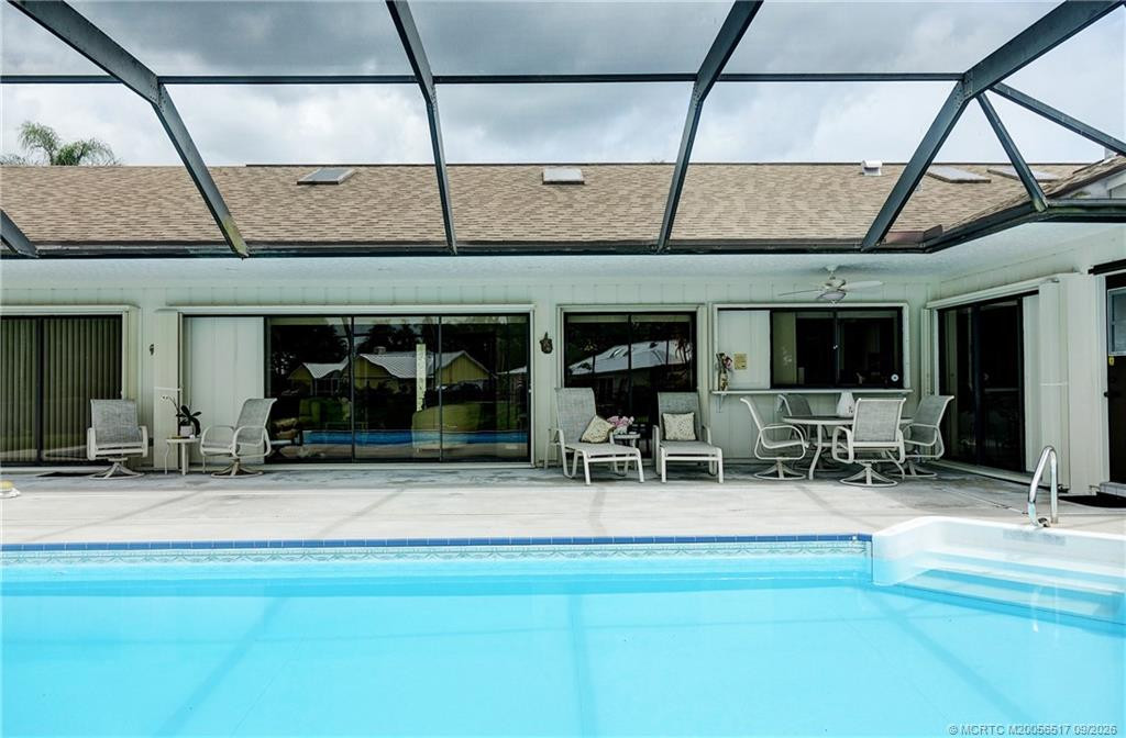 Pool from south side of house