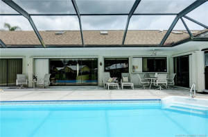 Pool from south side of house