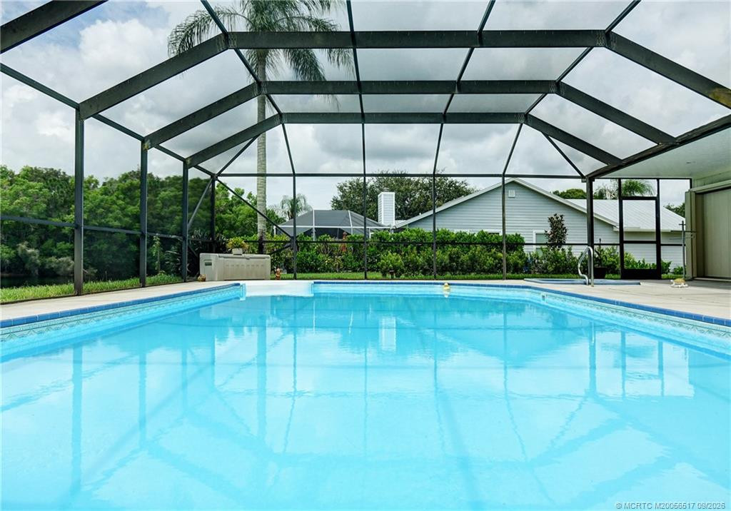 Pool from east side of house