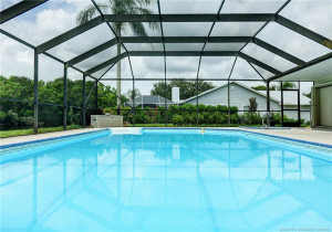 Pool from east side of house