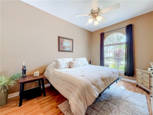 LAMANITE FLOORS, FAN, NICE LG WINDOW WITH ENSUITE BATHROOM