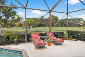 Large Screen Enclosed Patio with Golf Views