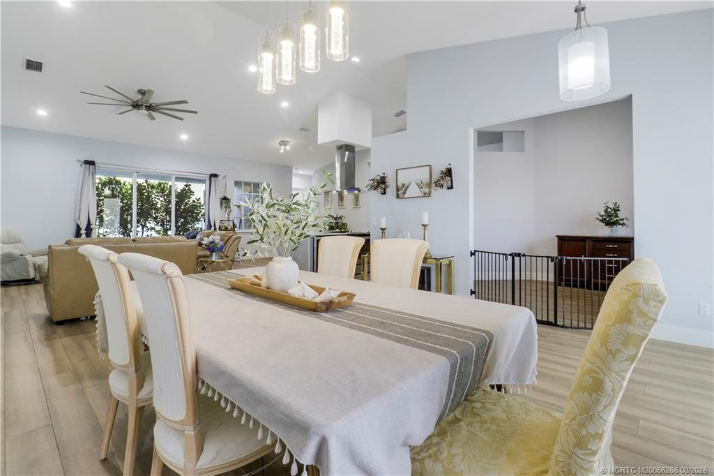 Beautiful fixtures and ceiling fans