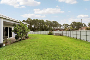 An amazing backyard! 6' metal privacy fence.