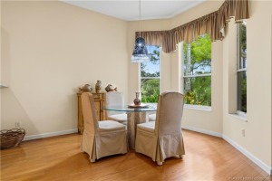 Dining area with preserve view