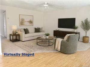 Living area with staging