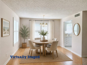 Dining area with staging