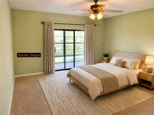 Staged main bedroom