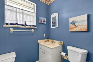 Half bath on patio.