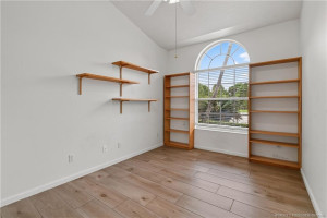 Guest Bedroom with Built-in shelves