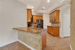 Snack Bar separating the Dining Area from the Kitchen.