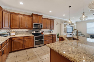 Kitchen from outside the island